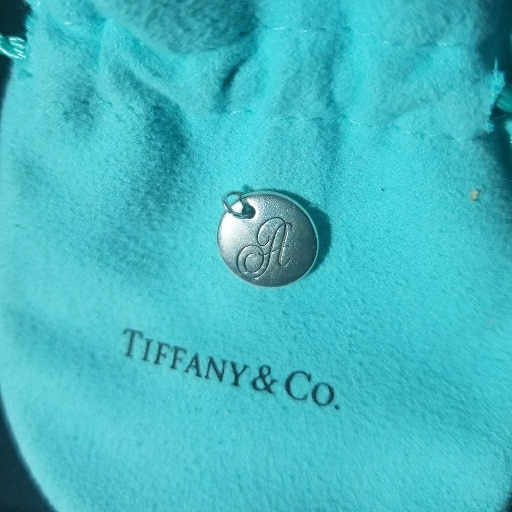Tiffany & Co. Sterling Silver "A" pendant